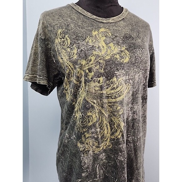 Vintage Y2K Point Zero T-Shirt Mens Small Affliction Grunge Emo Skater Tie Dye - Picture 2 of 11